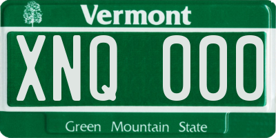 VT license plate XNQ000
