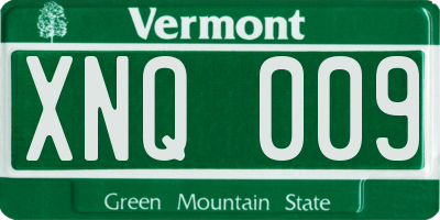 VT license plate XNQ009
