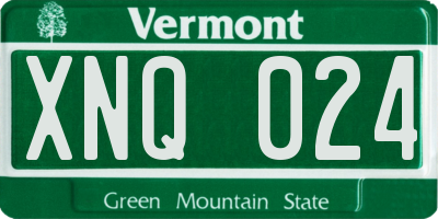 VT license plate XNQ024