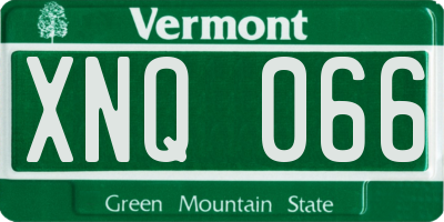 VT license plate XNQ066