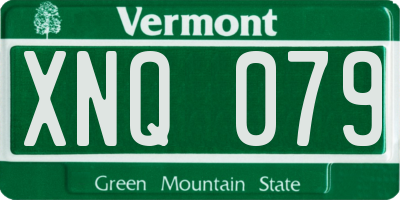 VT license plate XNQ079