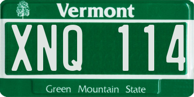 VT license plate XNQ114