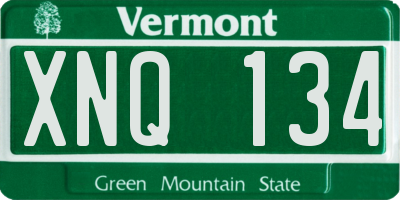 VT license plate XNQ134