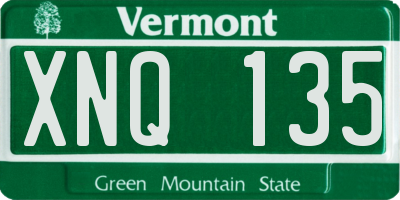 VT license plate XNQ135