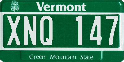 VT license plate XNQ147