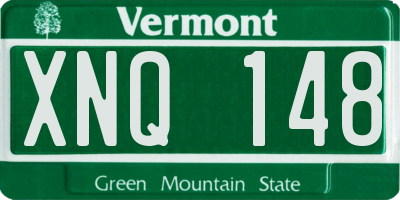 VT license plate XNQ148