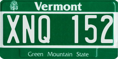 VT license plate XNQ152
