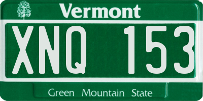 VT license plate XNQ153