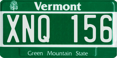 VT license plate XNQ156