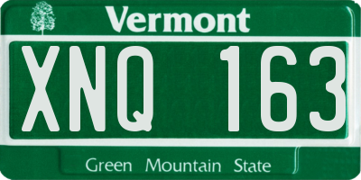 VT license plate XNQ163