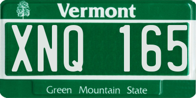 VT license plate XNQ165