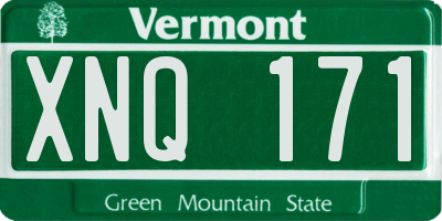 VT license plate XNQ171