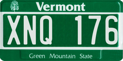 VT license plate XNQ176