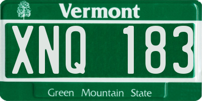 VT license plate XNQ183