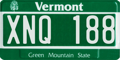 VT license plate XNQ188