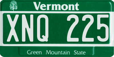VT license plate XNQ225