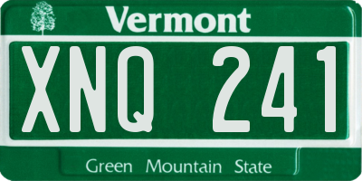 VT license plate XNQ241