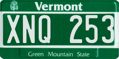 VT license plate XNQ253