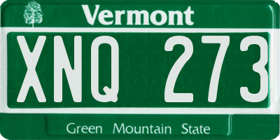 VT license plate XNQ273