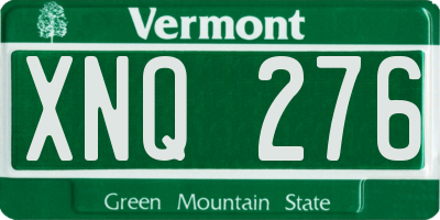 VT license plate XNQ276
