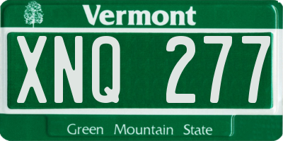 VT license plate XNQ277