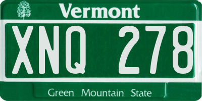 VT license plate XNQ278