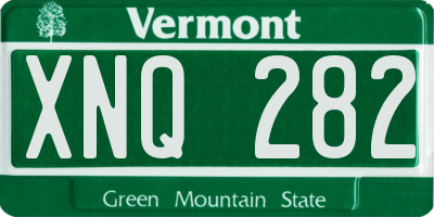 VT license plate XNQ282