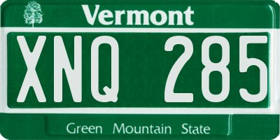 VT license plate XNQ285