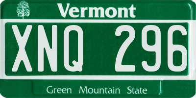 VT license plate XNQ296