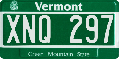 VT license plate XNQ297