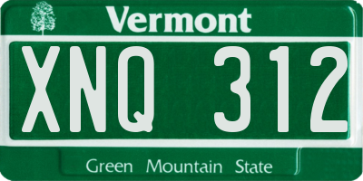 VT license plate XNQ312