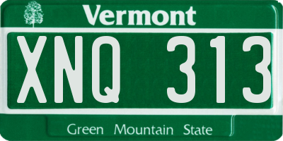 VT license plate XNQ313