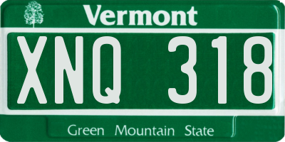 VT license plate XNQ318