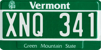 VT license plate XNQ341