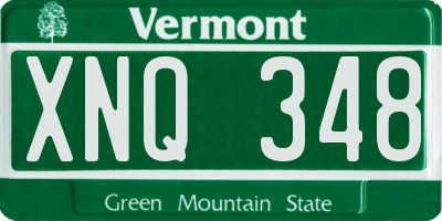 VT license plate XNQ348