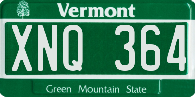 VT license plate XNQ364