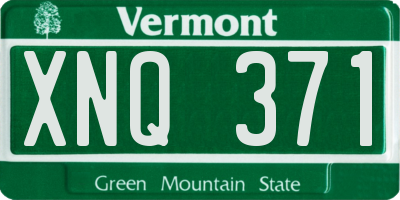 VT license plate XNQ371