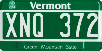 VT license plate XNQ372