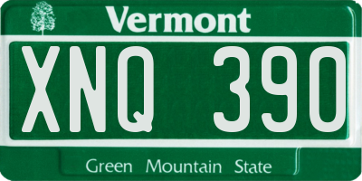 VT license plate XNQ390