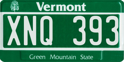 VT license plate XNQ393