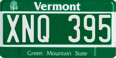 VT license plate XNQ395