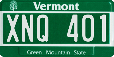 VT license plate XNQ401