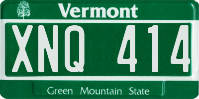 VT license plate XNQ414