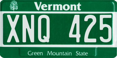 VT license plate XNQ425