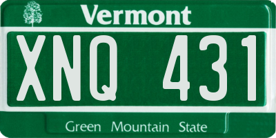 VT license plate XNQ431