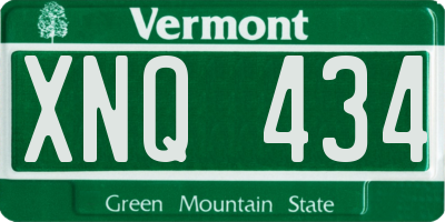 VT license plate XNQ434