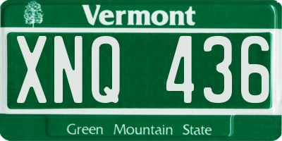 VT license plate XNQ436