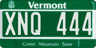 VT license plate XNQ444