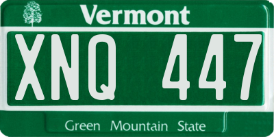 VT license plate XNQ447
