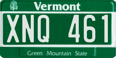 VT license plate XNQ461